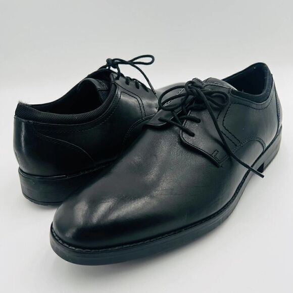 Rockport Trutrech Bryant Plain Toe Oxford Black Leather Shoe Size 11 NWOB - Picture 4 of 10